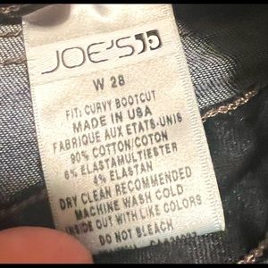 Joes Jeans dark wash, curvy bootcut